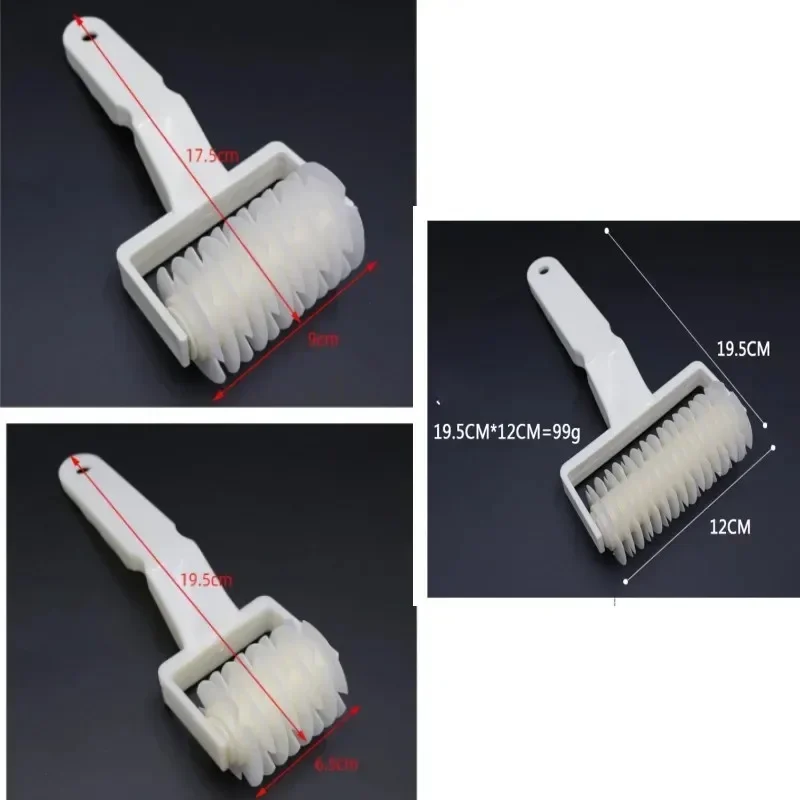 Roller Cutter Creative Baking Tools Plastic Roller Mesh Cutter L/M/S Grid Pattern for Pastry Dough Fondant Pizza Cakes Pies Kitchen Supplies