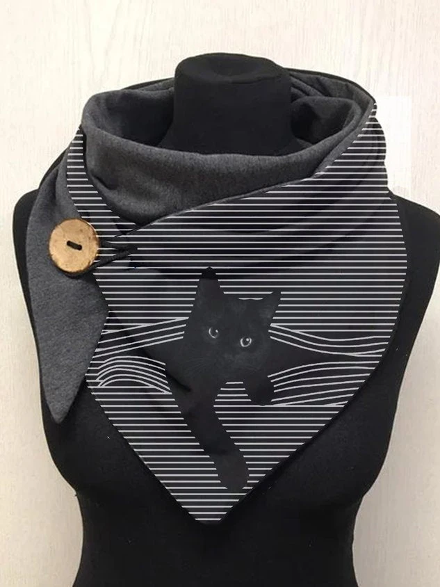 

Black Cat Casual Scarf And Shawl for Women