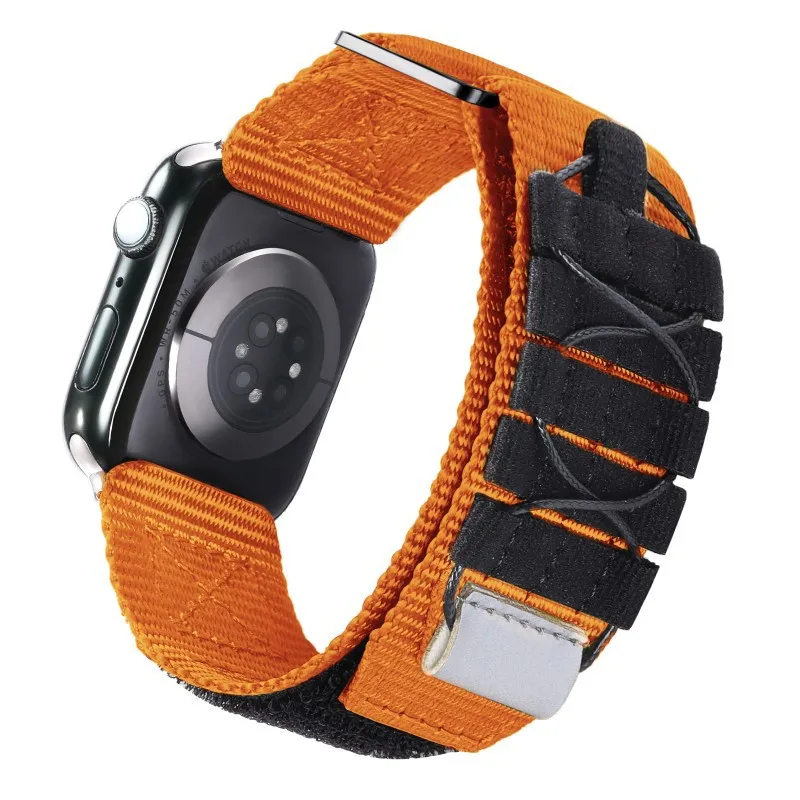 Universal Quick Release Braided Nylon Loop Watch Band, Sporty and Adjustable Strap