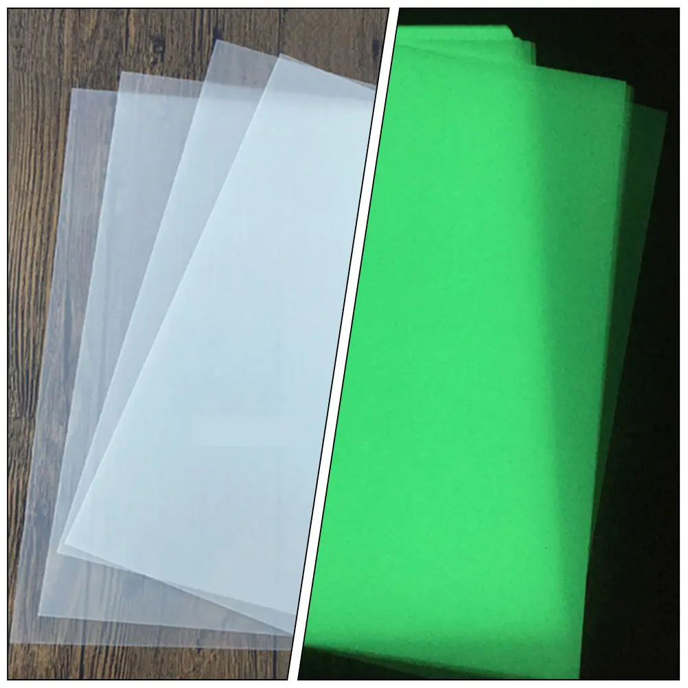 4Pcs 나이트 수축 시트 DIY 수공예품을 위한 부드러운 투명 수축 시트 열수축 예술 공예품 만들기