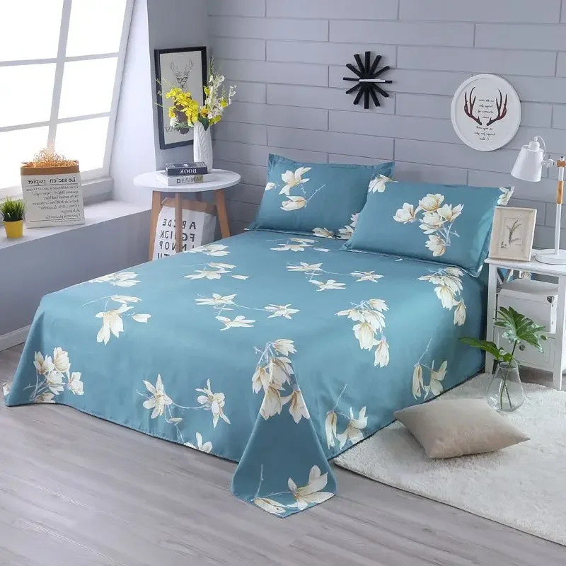 High Quality Flat Sheet Twin Full Queen King Size Solid Color Bed Sheet Skin-friendly Soft Top 1pc Sheet （No Pillow Covers） 6