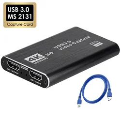 Ultra HD 4K Video Capture Card - HDMI - Compatible 1080P 60Hz Video Recorder for Game Recording & Live Streaming (USB 3.0)