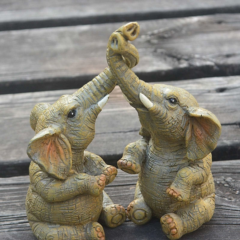 ElephantCoupleFigurineElephantCoupleStatueElephantOrnamentsFor