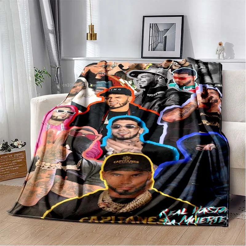 Manta Personalizada Para El Cantante De hip-hop Anuel AA De Rapero ,  Cubierta Suave Adecuada Para Dormitorios Familiares , Camas , Sofás ,  picnics , Viajes , Fundas De Oficina