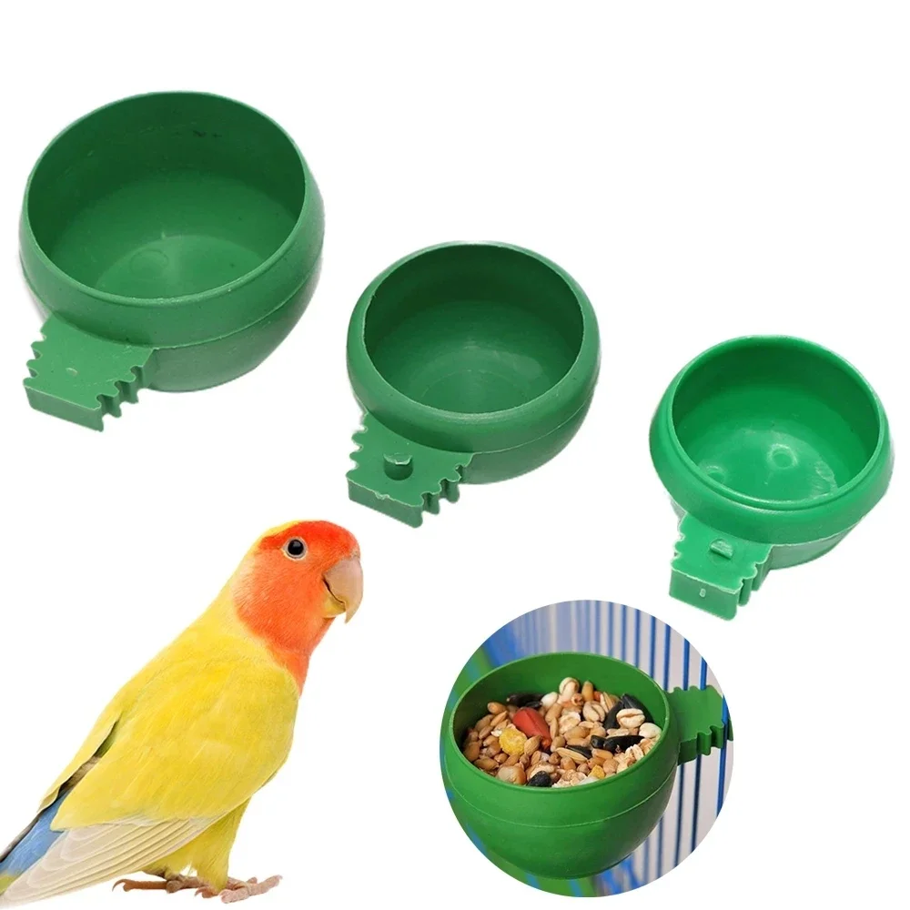 5Pcs Bird Feeding Tray Pigeon Feeding Slot Poultry Drinking Cup Bird Parrot Parrot Peony Automatic Feeder Cage Quail Feeder Bowl