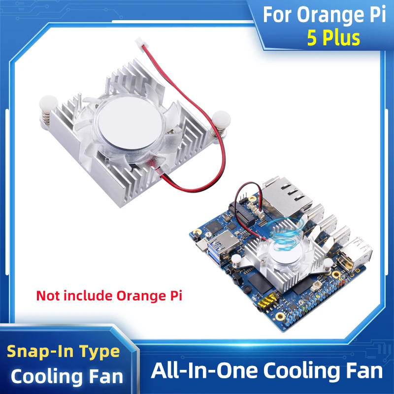 Laranja pi Plus Dissipadores de Alumínio Integrado Ventilador Ativo Radiador Tudo em Uma Fin para Opi Plus