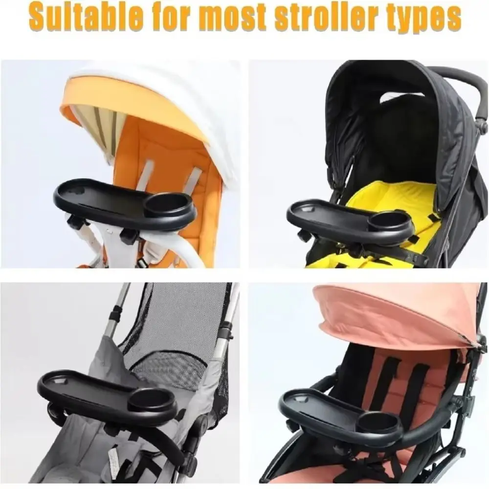 Antislip Stroller Cup Holder Detachable Practical Pushchair Snack Table Handy Multi-purpose Universal Stroller Tray Toddlers