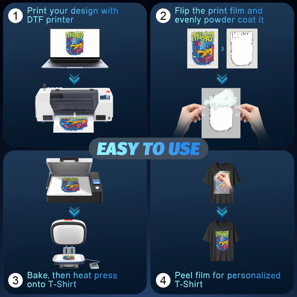 OYfame 33CM DTF Printer A3 For Epson XP600 Directly To Film a3 tshirt printing machine textil a3 Impresora Dtf A3 DTF machine