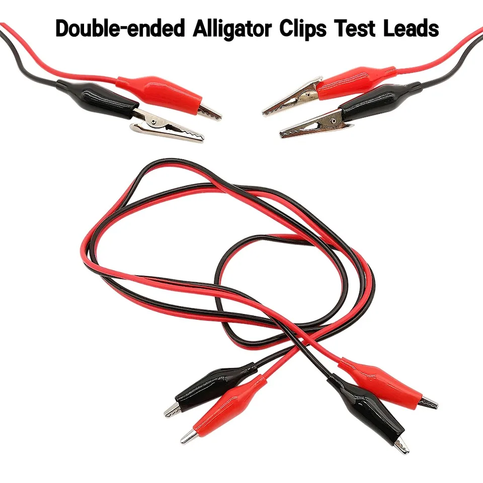 2 PCS/LOT Alligator Clips Double Ended Crocodile Clamp 8A Electrical DIY Test Le - Foto 3