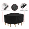 Outdoor Garden Furniture Cover Round Table Chair Set Waterproof Oxford Wicker Sofa Protection Patio Rain Snow Dustproof Covers 3