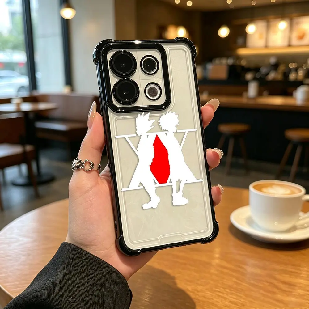 Enhanced Clear Plating Phone Case with Hunter X Hunter Design