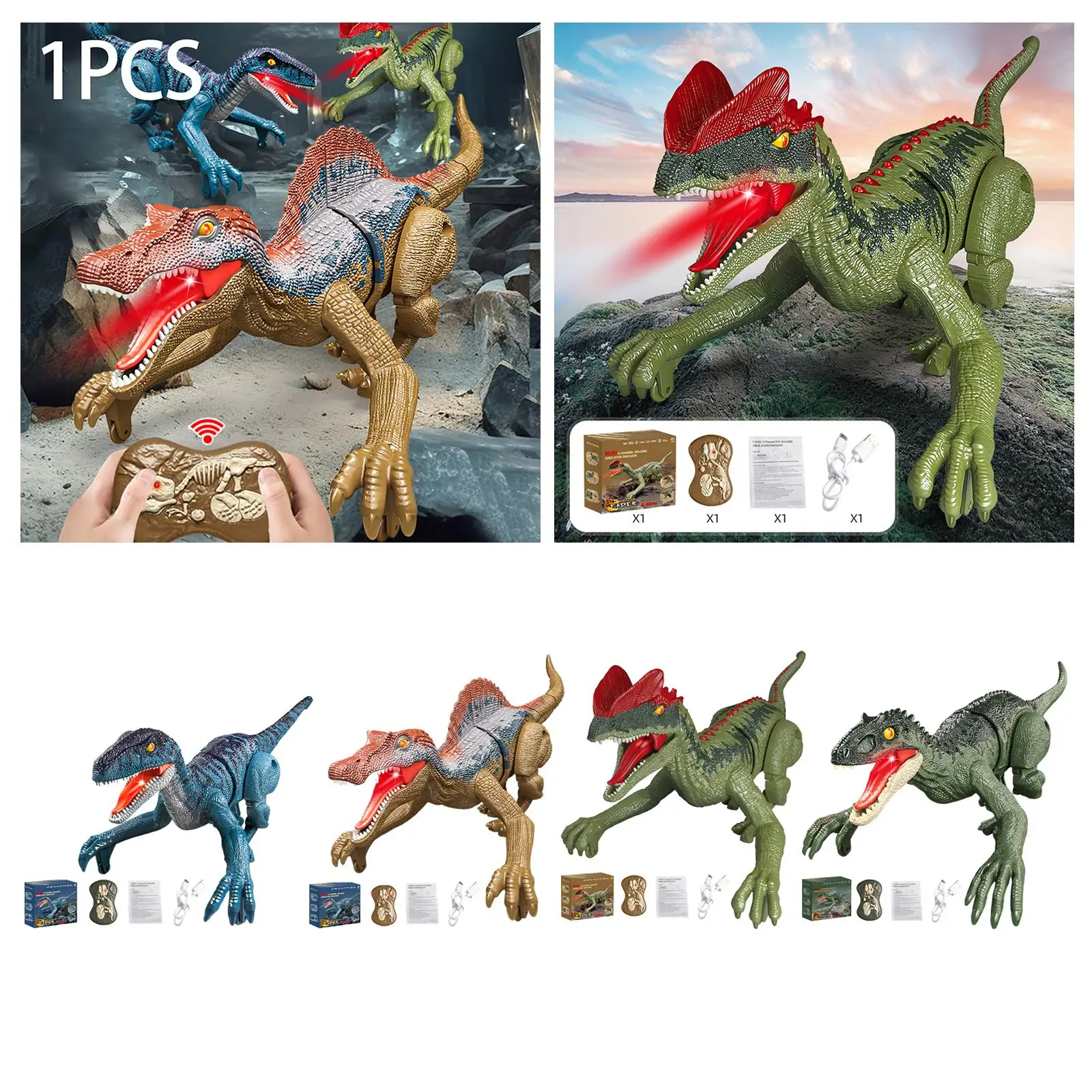 RC Dinosaur Toy Educational Toy Realistic Play Dinosaur Toy Electric Dinosaur 4