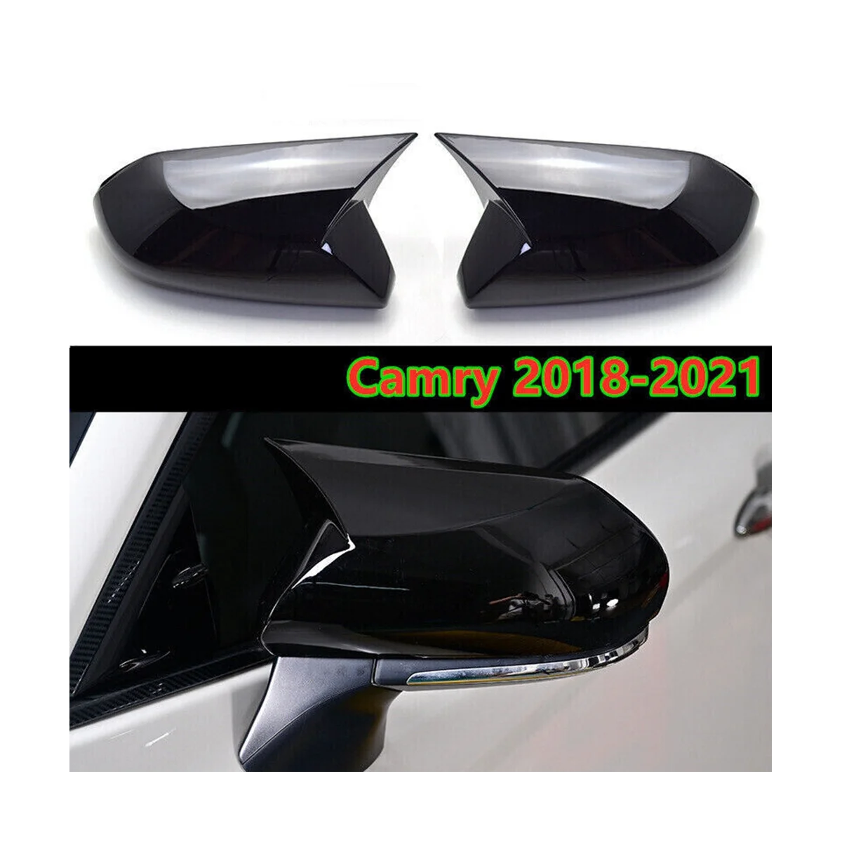 

Для Toyota Camry 2018-2022 CAMRY M стильная модернизированная зеркальная крышка Bullhorn угольный