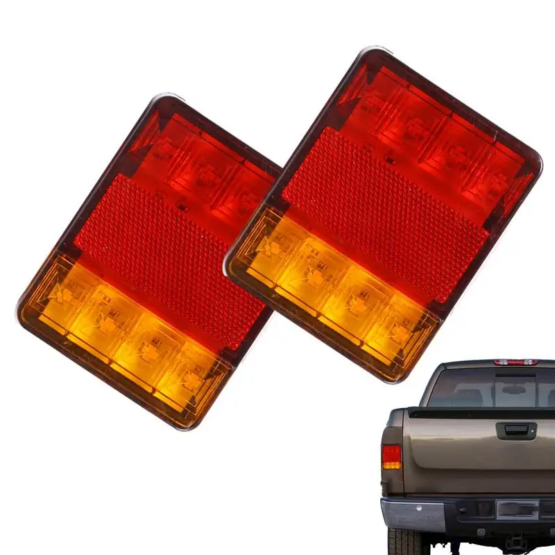

LED Stop Turn Tail Light Square Waterproof Tail Lights 1 Pair Side Marker Light LED Bar Kit Automotve Accessories For Cars Truck