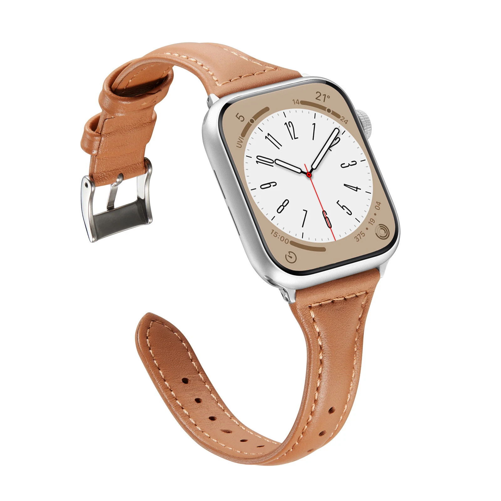 

Тонкий кожаный ремешок для Apple watch band 40 мм 44 мм 41 мм 38 мм 42 мм 45 мм 49, оригинальный браслет correa iwatch series ultra 6 3 se 7 8