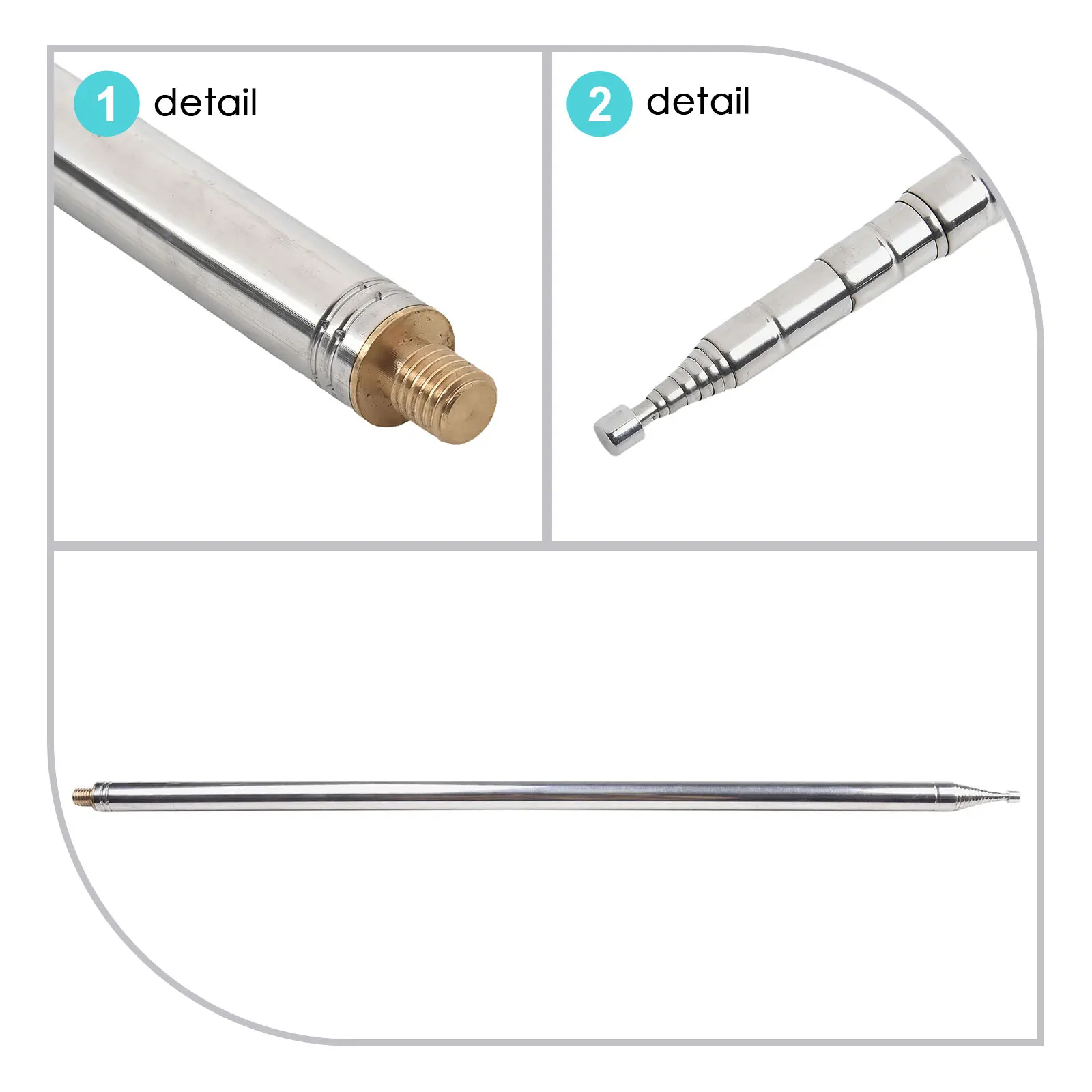 Telescopic 5 6M 18 4FT GP For DIY Shortwave Radios For Ham Radio For Yagi Antenna Shortwave Antenna Stainless Steel 3