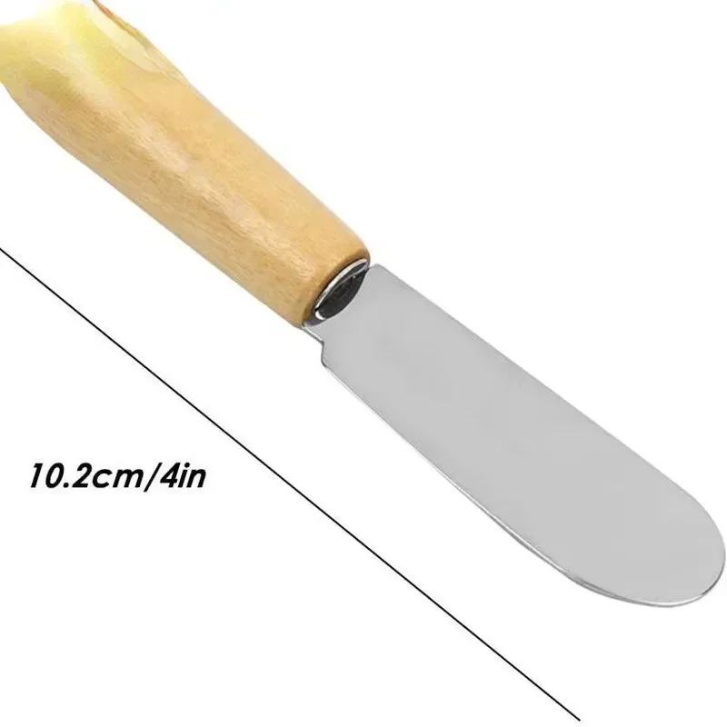Mini Stainless Steel Spatula Plastic Handle Scraper Knives Breakfast Sandwich Cheese Slicer Spreader Butter Knife Kitchen Tools