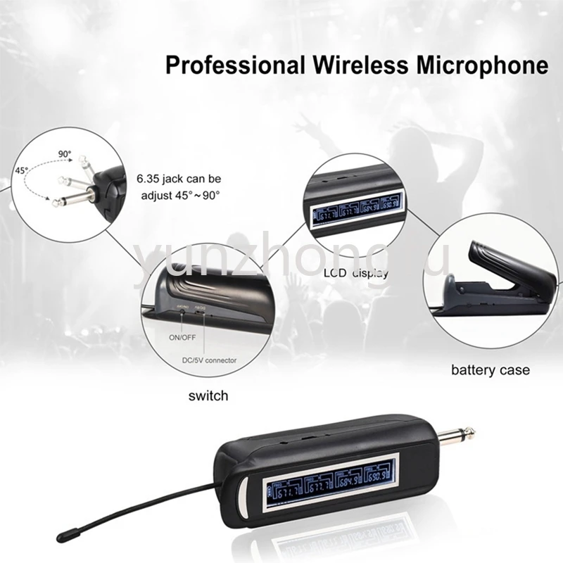 Sistema de microfono Lavalier inalambrico, 4 canales, para Iphone, camara DSLR, Youtube, Podcast, Vlog A