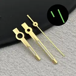 Green Luminous 28.5MM Watch Dial with Hands - NH35/NH36 Movement - Compatible Watch Accessory - NO logo (Gold)