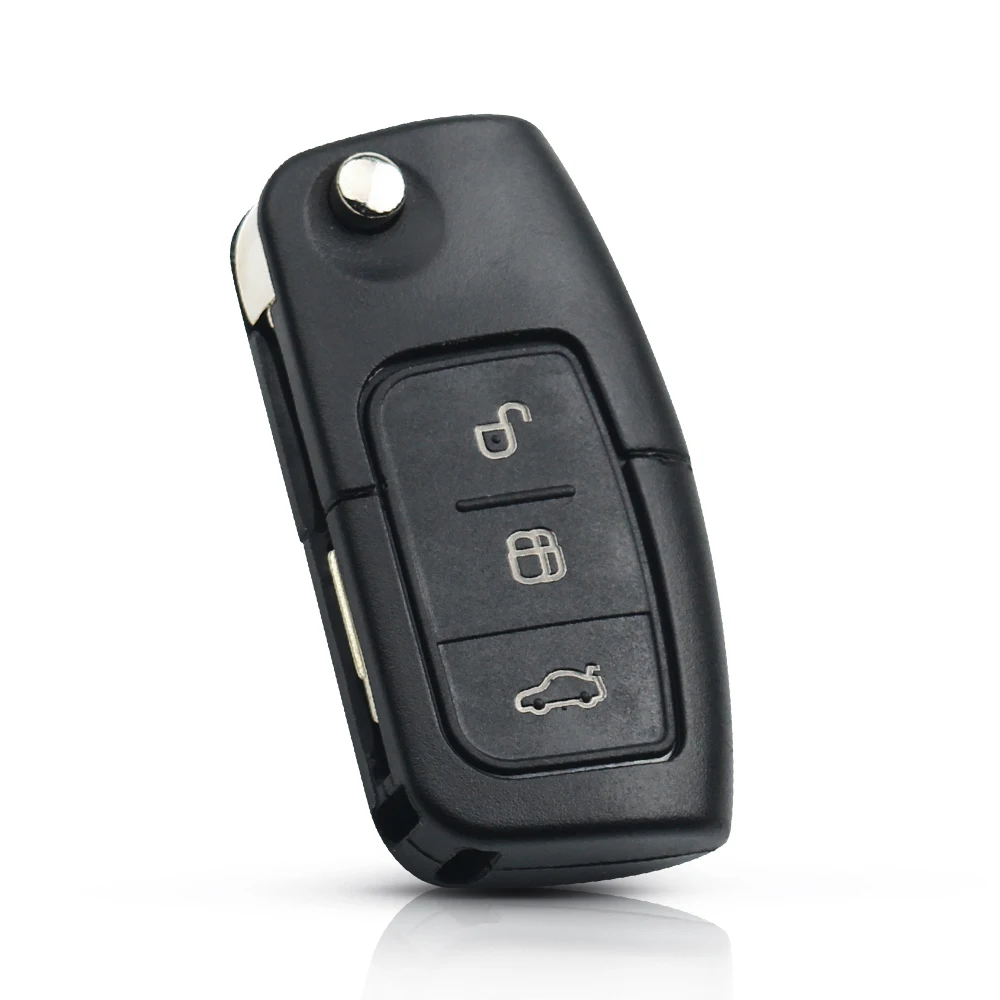 KEYYOU 3 ปุ่ม 433Mhz ID60/63 ชิปรถรีโมทกุญแจสําหรับFord Fusion Focus Mondeo Fiesta Galaxy HU101/FO21 ใบมีดรถFlip Key 2