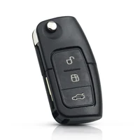 KEYYOU 3 ปุ่ม 433Mhz ID60/63 ชิปรถรีโมทกุญแจสําหรับFord Fusion Focus Mondeo Fiesta Galaxy HU101/FO21 ใบมีดรถFlip Key 2