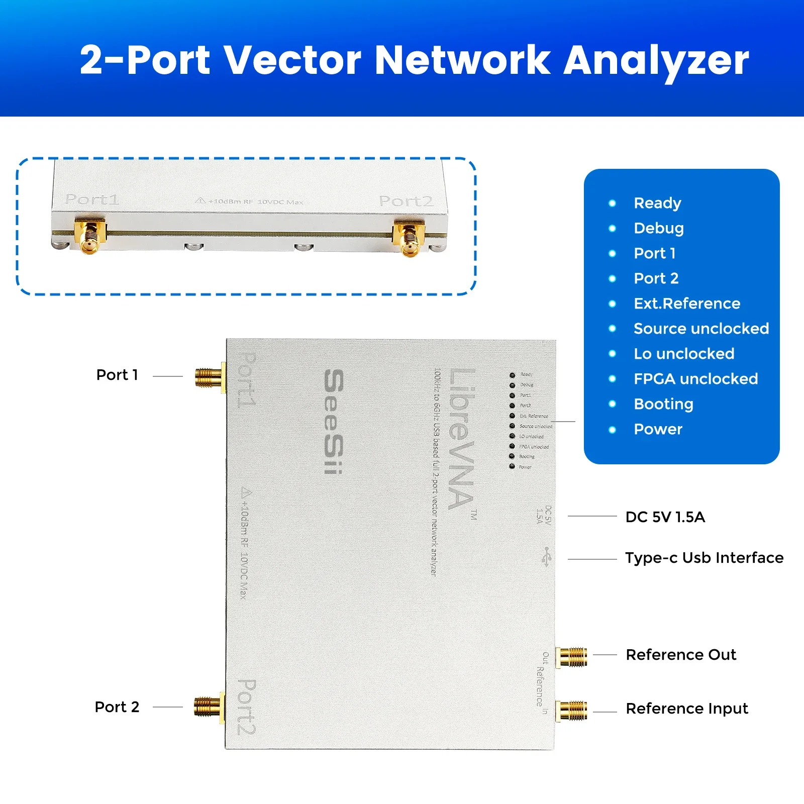 LibreVNA 100kHz-6GHz Vector Network Analyzer Profesional NanoVNA Antenna Analyze