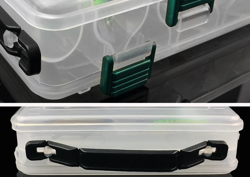 Doppelseitige 14 Fächer Angel geräte Boxen locken Organizer Haken Köder Fall Köder Container Box für Wobbler – Detail 7