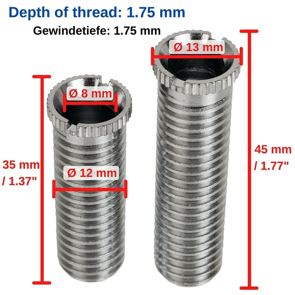 

1/2/5pc Kitchen Sink Basket Strainer Screws M12 35mm/45mm Stainless Steel Waste Threaded Screw Connector Kitchen Fixture Parts