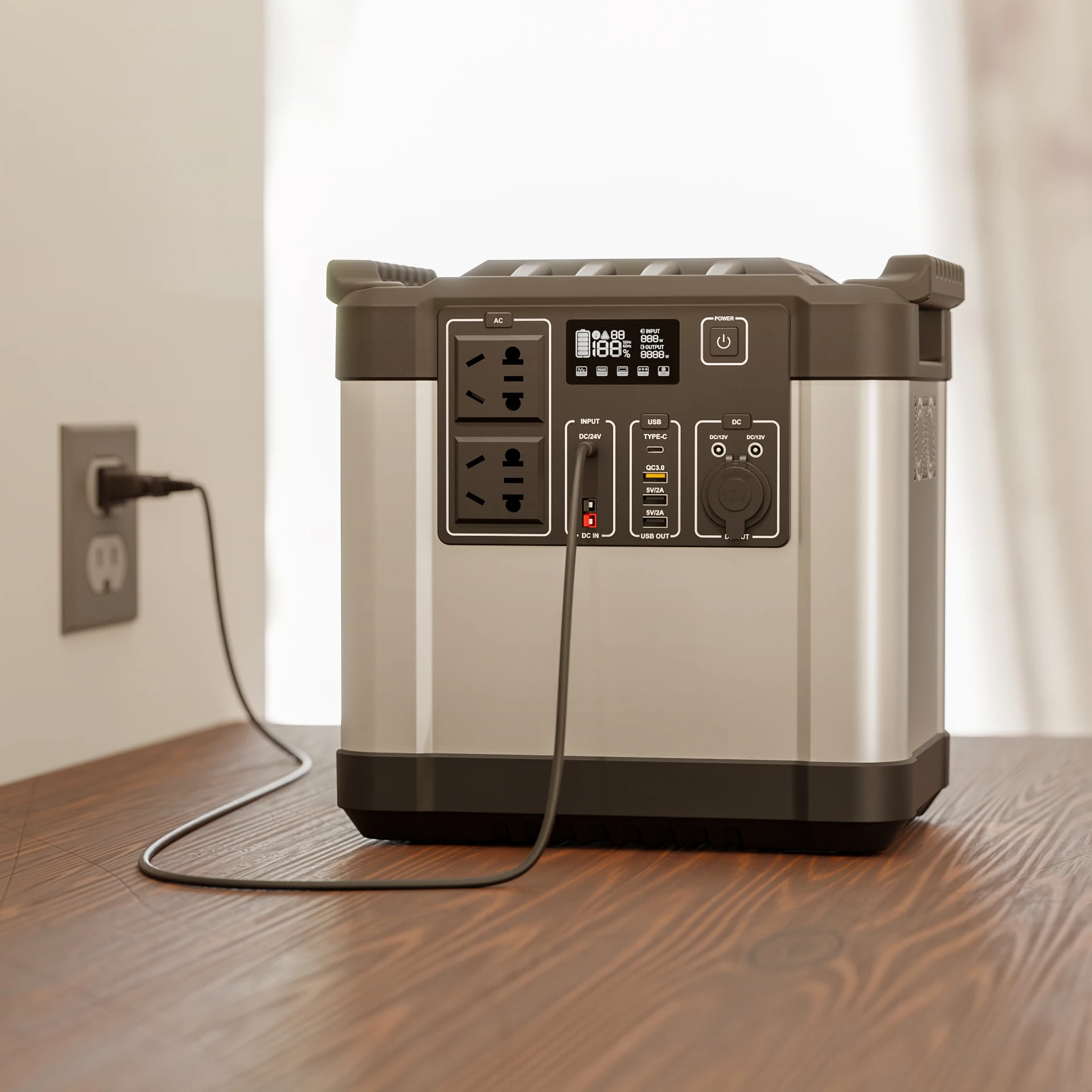 2000W 22.2V/100Ah(2220Wh) Centrale Elettrica Portatile Home Energy Storage Backup Alimentazione Di Emergenza Campeggio Power Bank