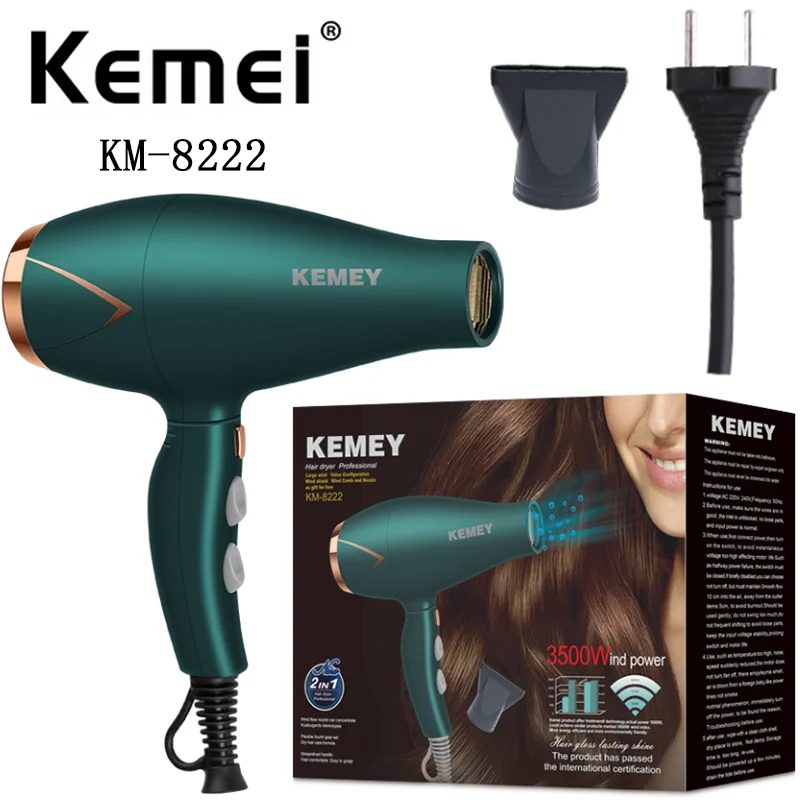 

KEMEY KM-8222 Intelligent Constant Temperature Household Hair Dryer 3500W High Power Hair Dryer