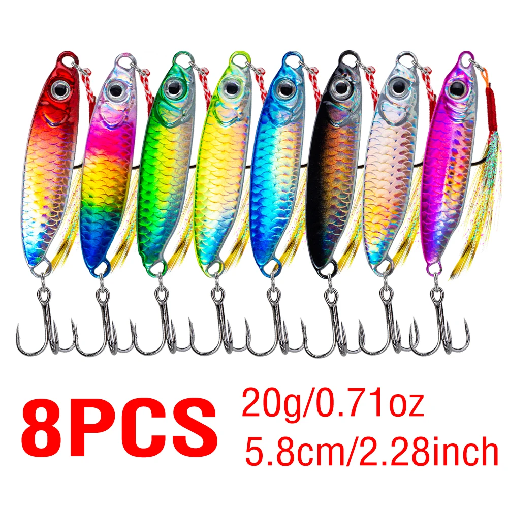  slider image of 8Pcs Metal Fishing Lure