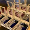 Wooden Storage Box Jewelry Display Case Square Dustproof with Glass Cover Decorative Jewelry Organizer Candy Display Box 2