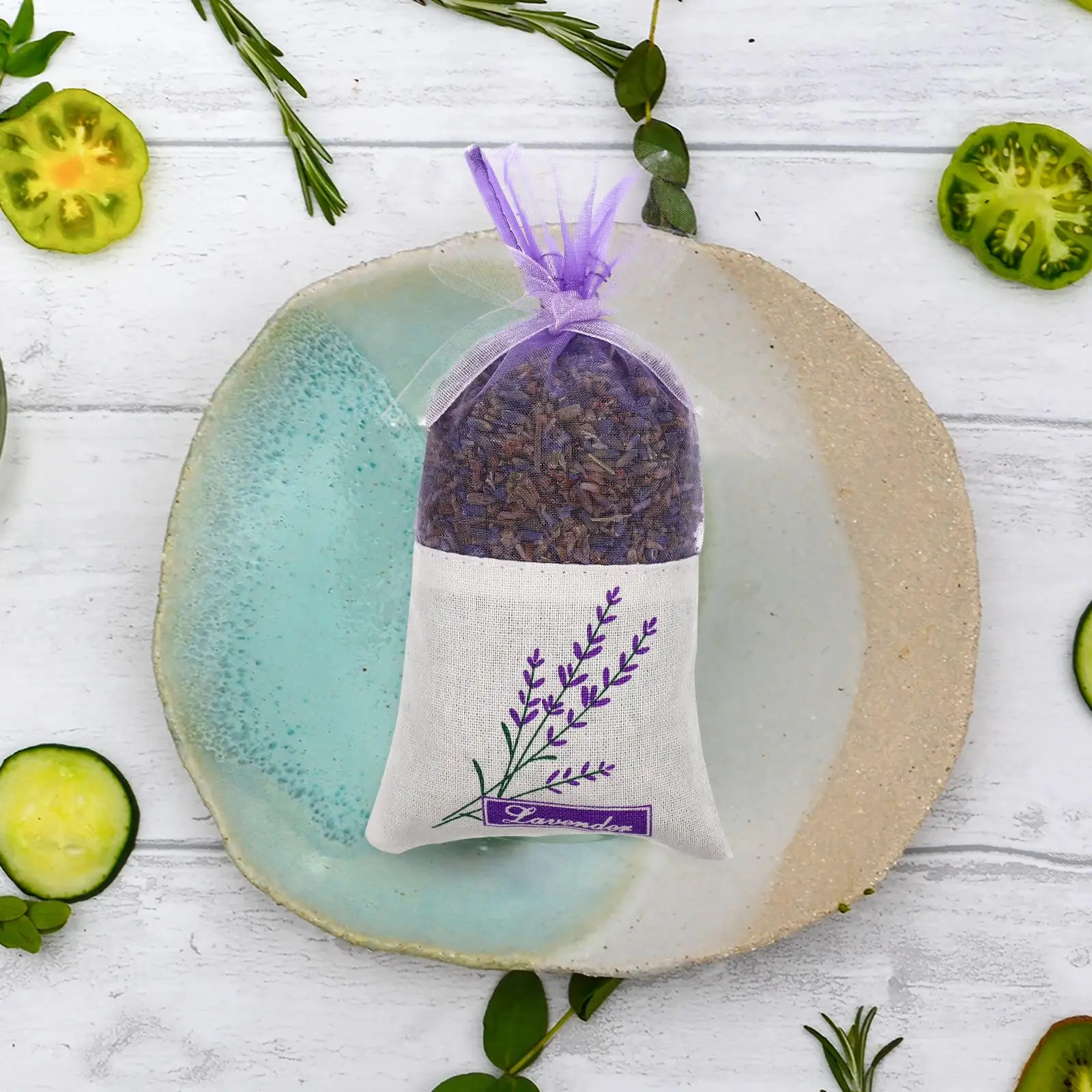 30 Pcs Poo Bags Sachets Empty Fragrance Lavender Scented Drawstring Violet Baby
