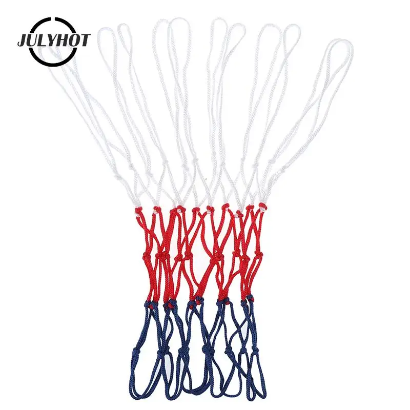 

1pc 48cm Standard Basketball Net Durable Nylon Thick Thread Three Color Universal Basketball Net Mesh Replacement