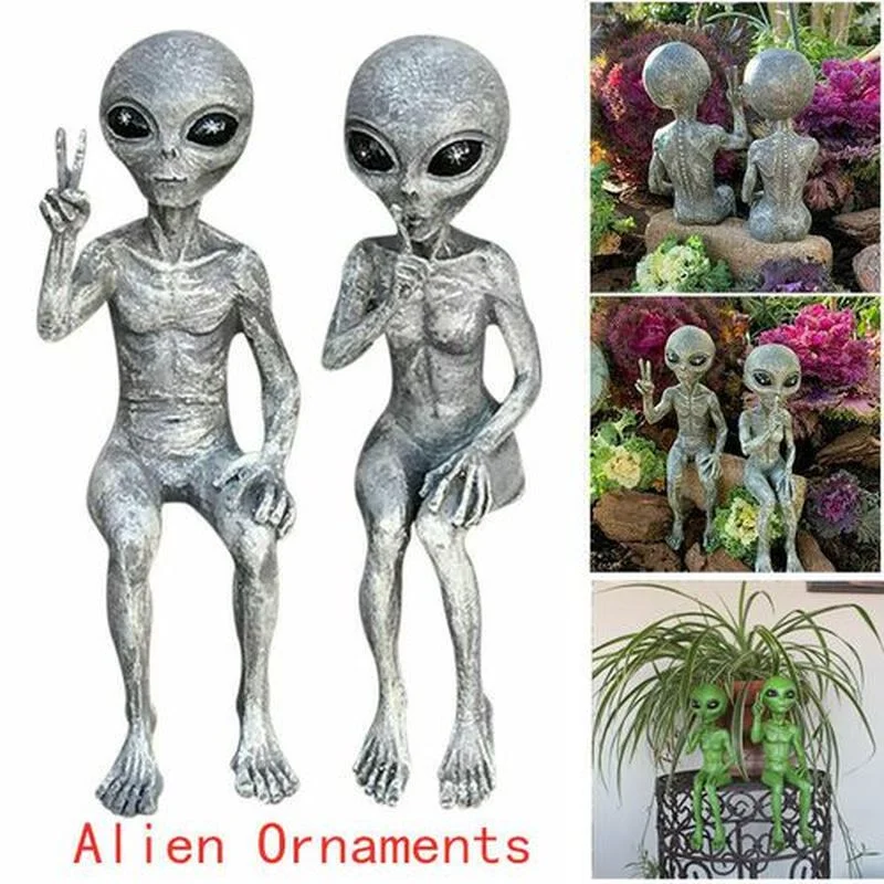 Resin Ornaments Garden Statue Garden Decoration Resin Statue Resin Handicraft Ornaments Resin Ornament Animal Ornaments Outdoor Space Alien Ornaments Garden Resin Statue Figurine Home Decoration Gift Garden Yard Decoration Outdoor Miniatures