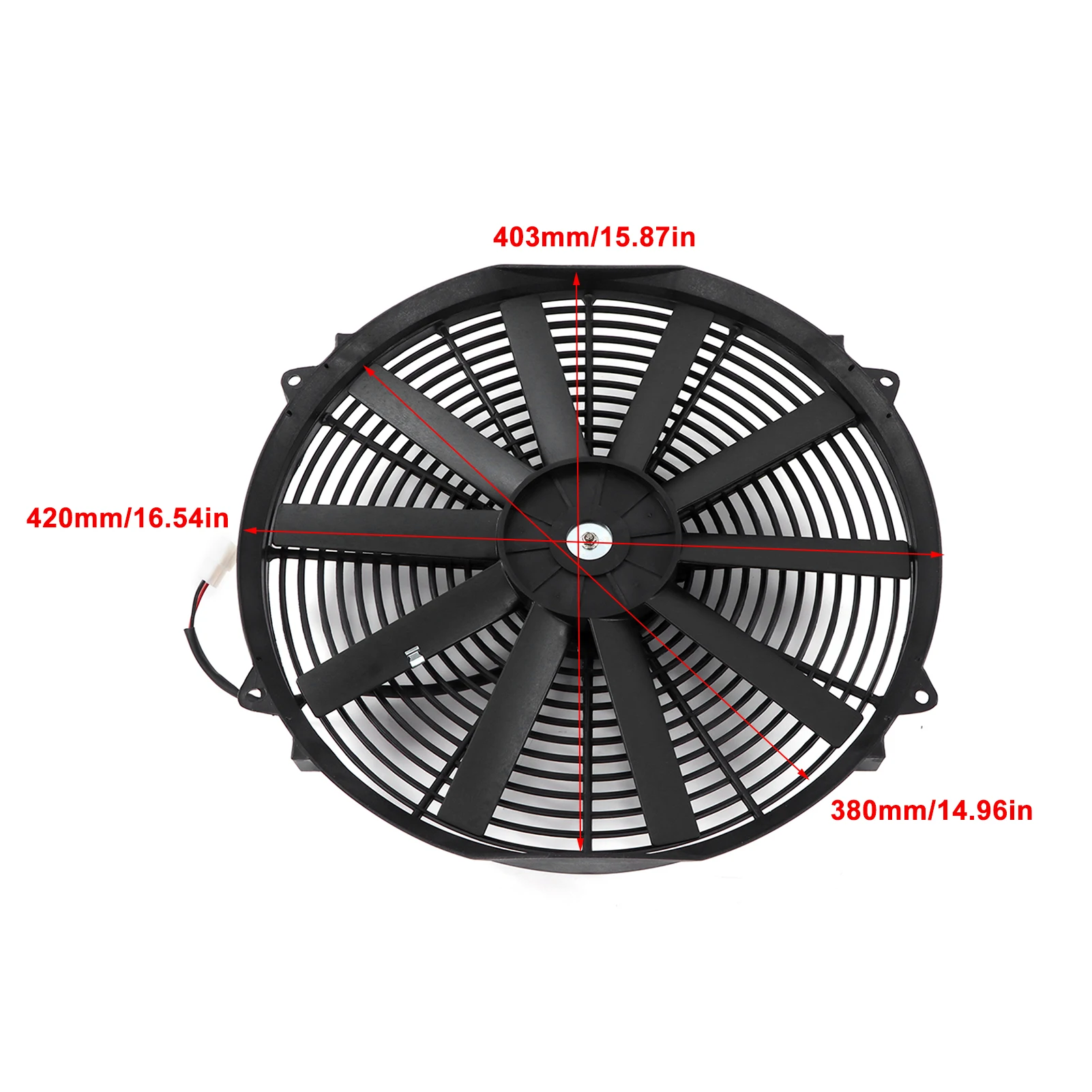 Universal 10in Pull Push Slim Electric Radiator Cooling Fan 12V Mount Kits