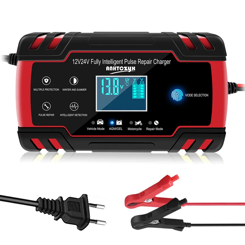 New Car Battery Charger 12v/24v 8a Intelligent Automatic Battery