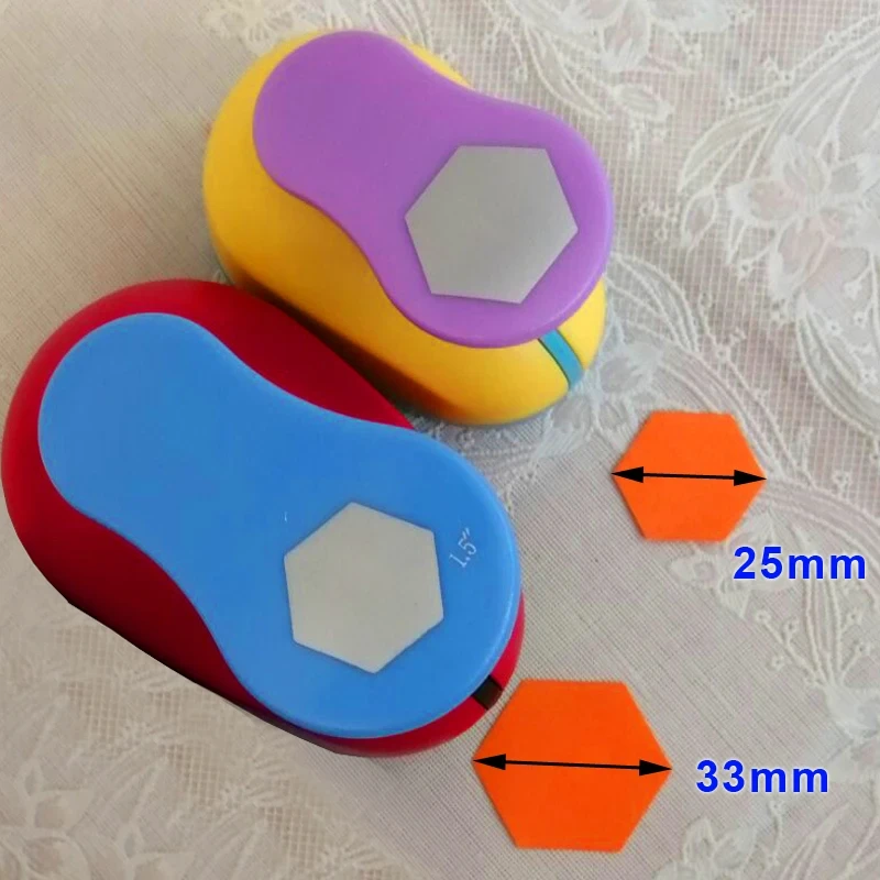 Scrapbook Punches Paper Embossing Machine Hexagon Punch Paper Cutter Crafts Scrapbook Embossing Device Kid Hole Punch Cortador De Papel Embossing Tool