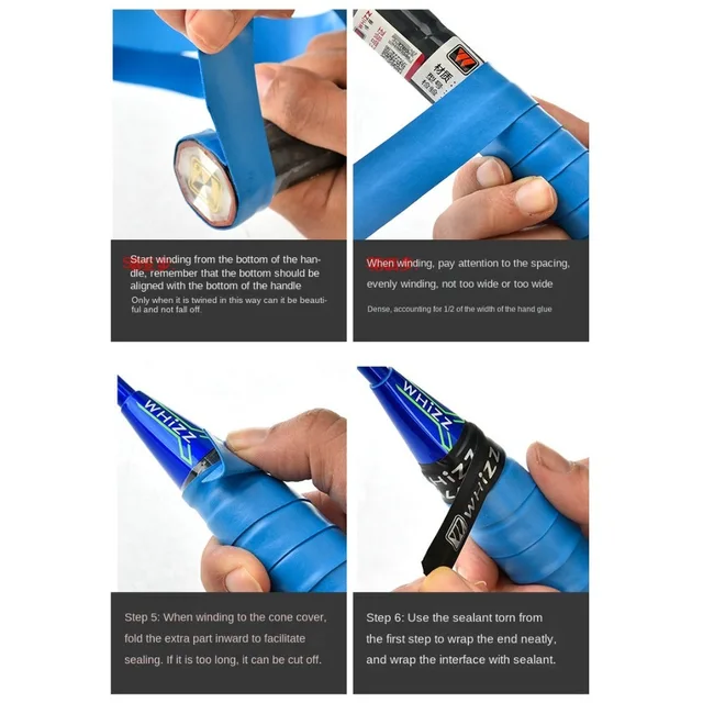 Anti Slip Tennis Racket Sweatband Grips Padel Shock Absorption Grip Tape Training Accessories 5
