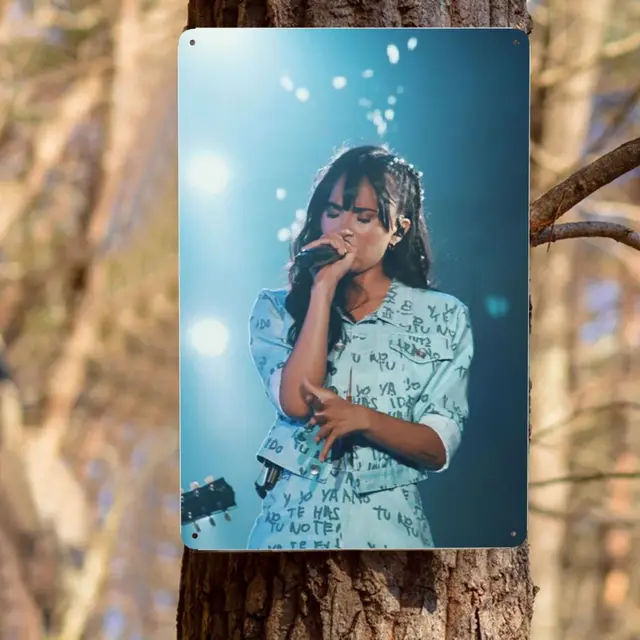 Custom Aitana Concert Sparkling Metal Sign