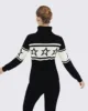 European and American women's high-end high neck sweater with star stitching pattern for warmth, knitted sweater 2