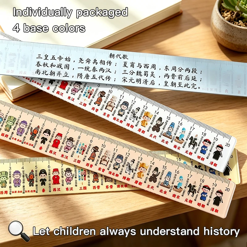 4/1 Pcs 20cm 플라스틱 자 중국 왕조 직선 자 휴대용 측정 그리기 도구 학생 학교 사무용품