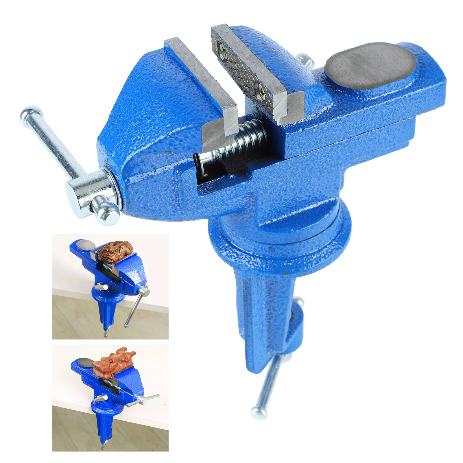 منجلة الثقيلة 50 مللي متر الفك صلابة عالية 360 درجة دوران العالمي الجدول ملزمة المشبك