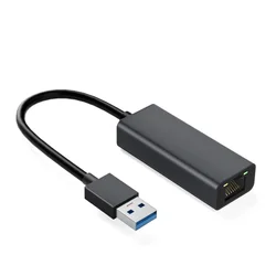 High-Speed USB 3.0 to Gigabit Ethernet LAN Adapter (Aluminum alloy Black)