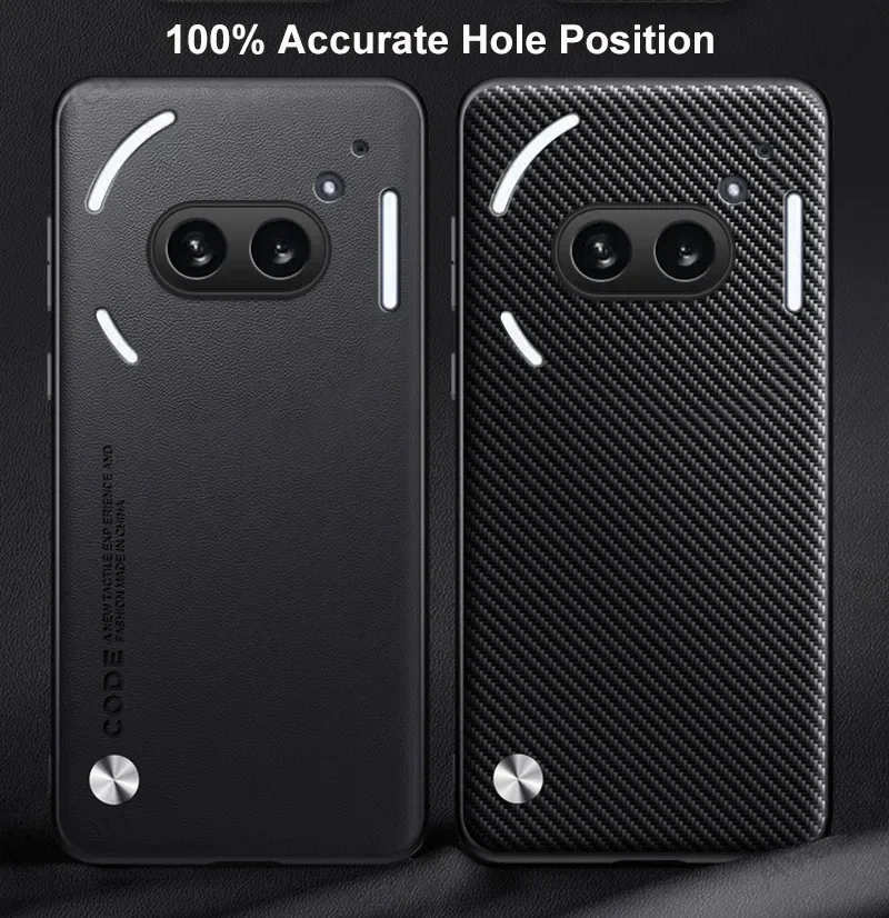 Carbon Fiber PU Leather Matte Anti-Shock Plain Case