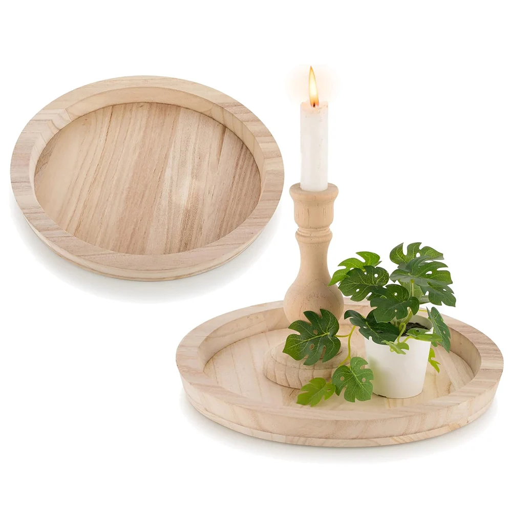 Halloween Wooden Craft Trays DIY Serving Tray Centerpiece Candle Holder Trays Christmas Crafts Art Home Decor 2