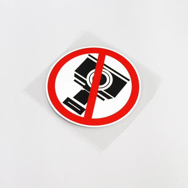 

1 Pcs 11.3CM*11.3CM Interesting Prohibit Taking Pictures PVC Car Sticker Motorcycle Decal Car-styling