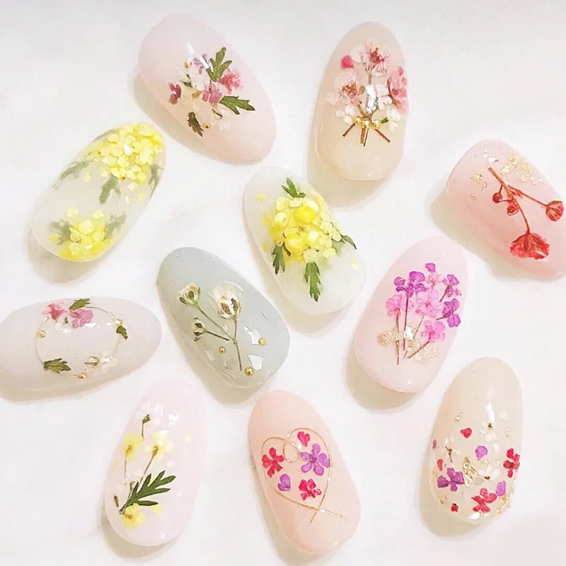 Dried Flowers Nail Art DIY Real Dried Flowers for Nail Decoration Art Craft  Making Jewellery Simulation Decoration Holiday - AliExpress