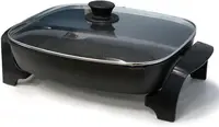 Gourmet EG-6203# Extra Deep 16"x13"x3.2" (10.5Qt.) Scratch Resistant, Easy Pour Spout Dishwasher Safe, Non-stick Electric 2