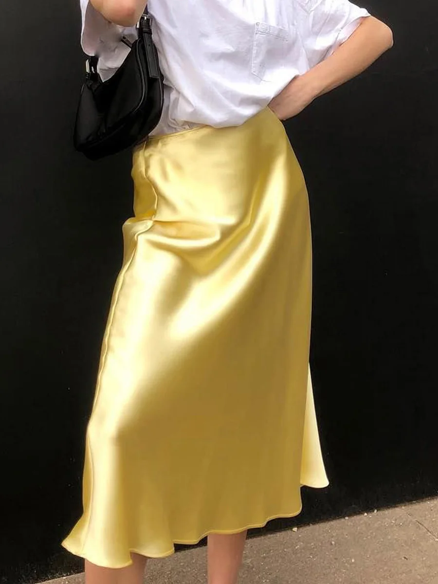 Elegant Women s High Waist Maxi Skirt in Vibrant Colors Perfect for Vacation Parties and Outdoor Events